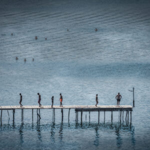 people on dock